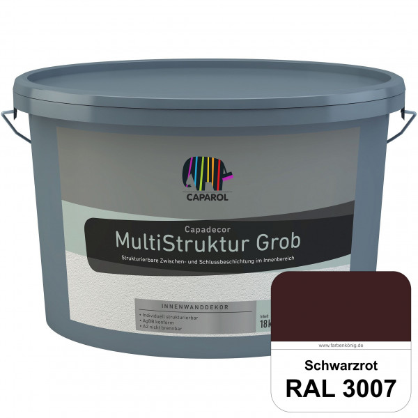 Capadecor MultiStruktur grob (RAL 3007 Schwarzrot) quarzgefüllte Zwischen- und Schlußbeschichtung in