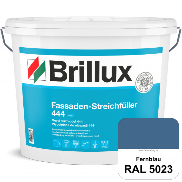 Fassaden-Streichfüller 444 (RAL 5023 Fernblau) Faserverstärkter Streichfüller mit rissverschlämmende