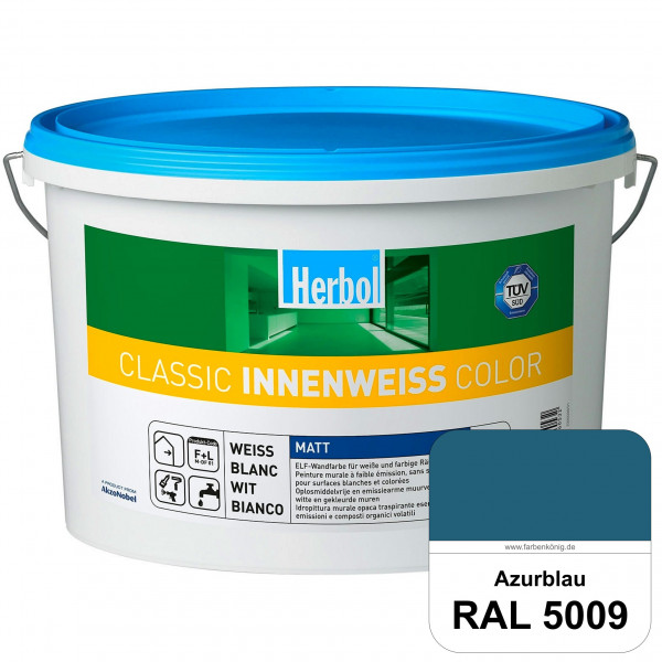 Classic Innenweiss Color (RAL 5009 Azurblau) Hochwertige Renovierungsfarbe