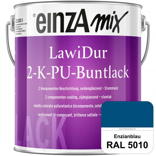 einzA LawiDur 2-K-PU-Buntlack - Seidenglanz (RAL 5010 Enzianblau)