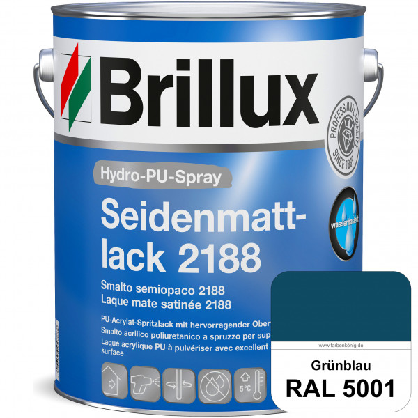 Hydro-PU-Spray Seidenmattlack 2188 (RAL 5001 Grünblau) hochwertiger Lack speziell für das XVLP-Sprit