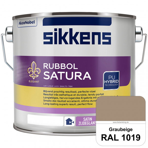 Rubbol Satura (RAL 1019 Graubeige) seidenglänzender Lack (lösemittelhaltig) innen & außen