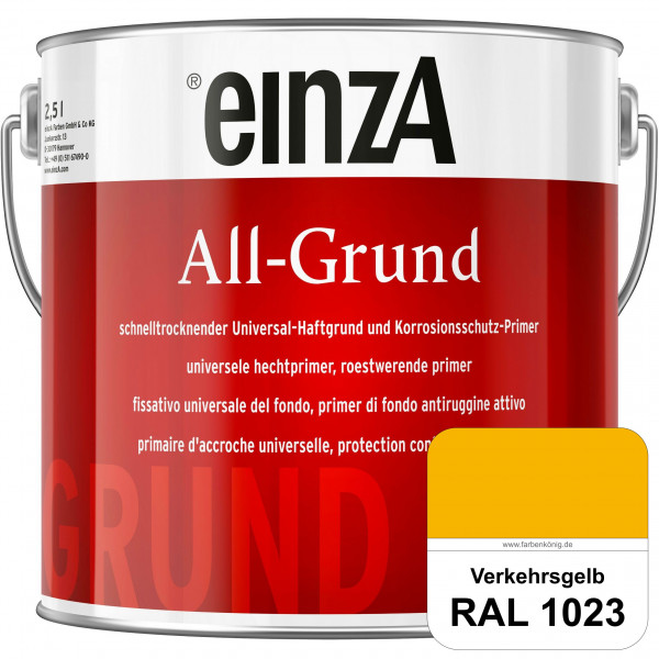 einzA All-Grund (RAL 1023 Verkehrsgelb) Schnelltrocknender Haftgrund & Korrosionsschutz-Primer