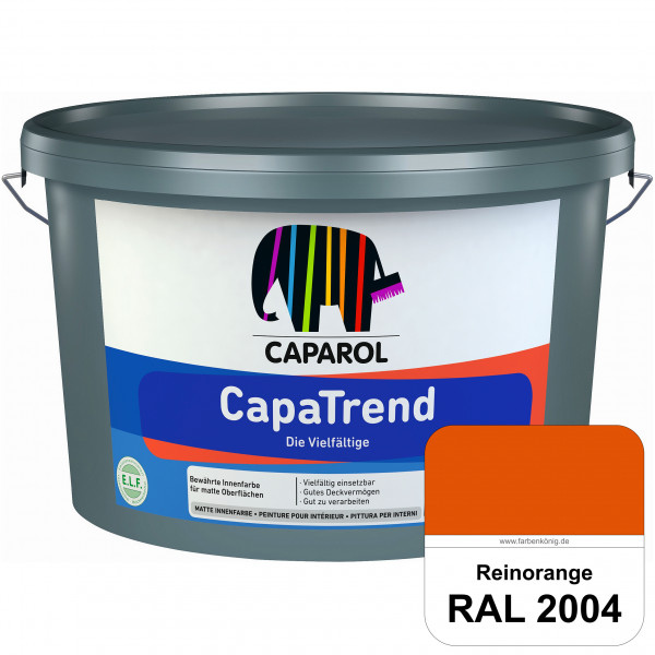 CapaTrend (RAL 2004 Reinorange) matte hochdeckende Dispersionsfarbe für den Innenbereich