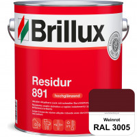 Residur 891 (RAL 3005 Weinrot) widerstandsfähige, schnell trocknender Lack für grundierte Metallbaut Residur 891 (RAL 3005 Weinrot) widerstandsfähige, schnell trocknender Lack für grundierte Metallbaut