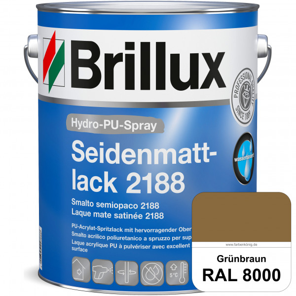 Hydro-PU-Spray Seidenmattlack 2188 (RAL 8000 Grünbraun) hochwertiger Lack speziell für das XVLP-Spri