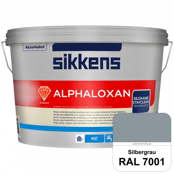 Alphaloxan (RAL 7001 Silbergrau) Professionelle Siliconharz-Fassadenfarbe (außen)