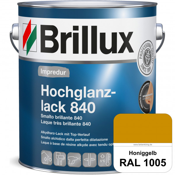 Impredur Hochglanzlack 840 (RAL 1005 Honiggelb) für Holz- und Metallflächen (löselmittelhaltig) inne