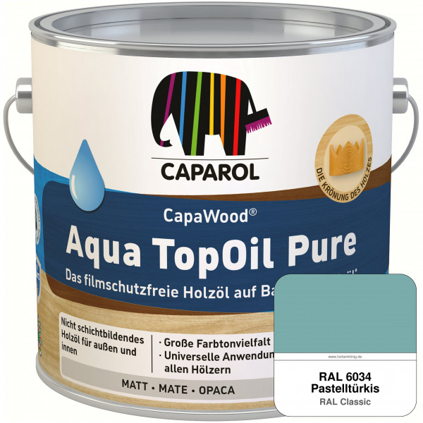 CapaWood® AquaTopOil Pure (RAL 6034 Pastelltürkis) - ersetzt CapaGreen Holz-Öl Aqua