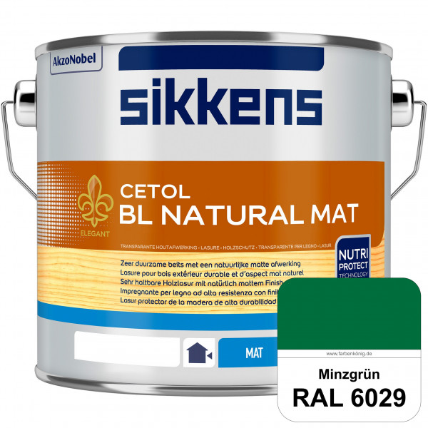Cetol BL Natural Mat (RAL 6029 Minzgrün) Matte, wasserverdünnnbare Dünnschichtlasur