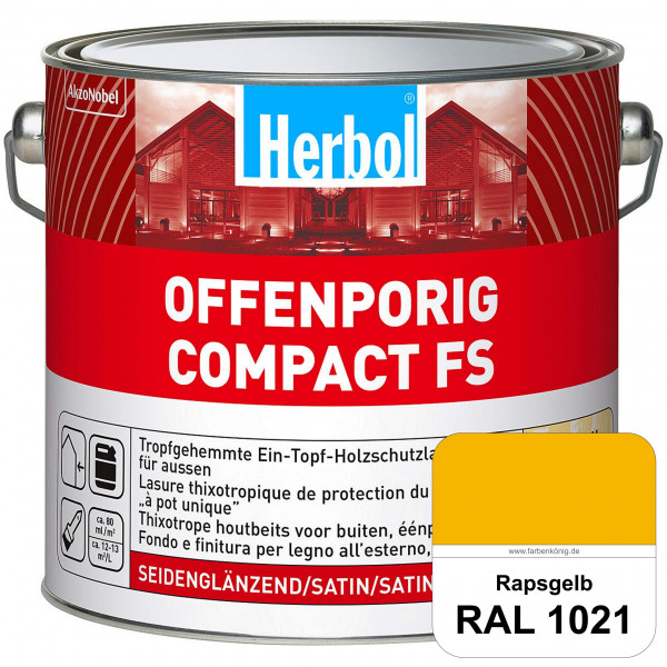 Offenporig Compact FS (RAL 1021 Rapsgelb) Rationelle & thixotrope Ein-Topf-Holzlasur (außen)