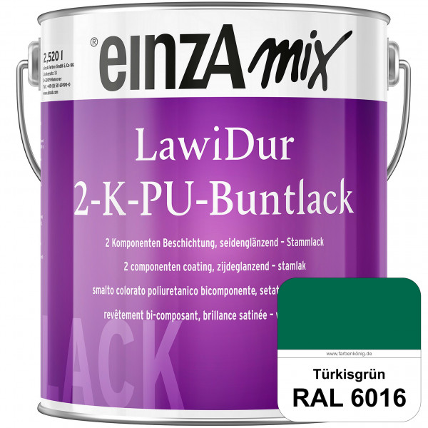 einzA LawiDur 2-K-PU-Buntlack - Seidenglanz (RAL 6016 Türrkisgrün)