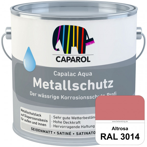 Capalac Aqua Metallschutz (RAL 3014 Altrosa) wasserbasierter Korrosionsschutz für Stahl & verzinkten