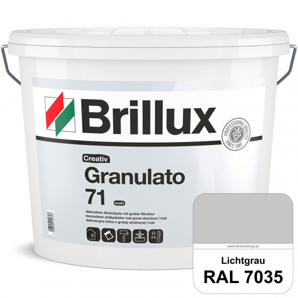 Creativ Granulato 71 (RAL 7035 Lichtgrau) Verarbeitungsfertige, quarzgefüllte Dispersionsfarbe für d
