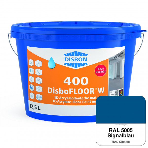 DisboFLOOR W 400 1K-Acryl-Bodenfarbe (RAL 5005 Signalblau)