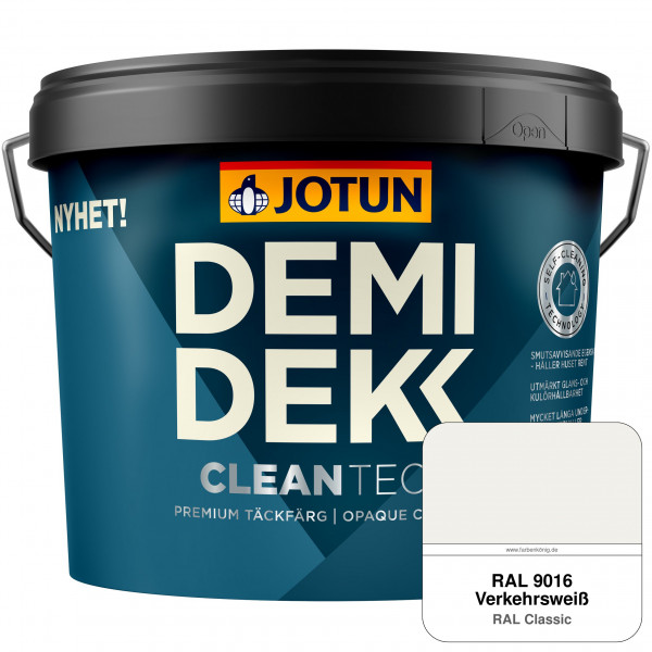 DEMIDEKK Cleantech - Deckende Holzfarbe für Außen (RAL 9016 Verkehrsweiß)