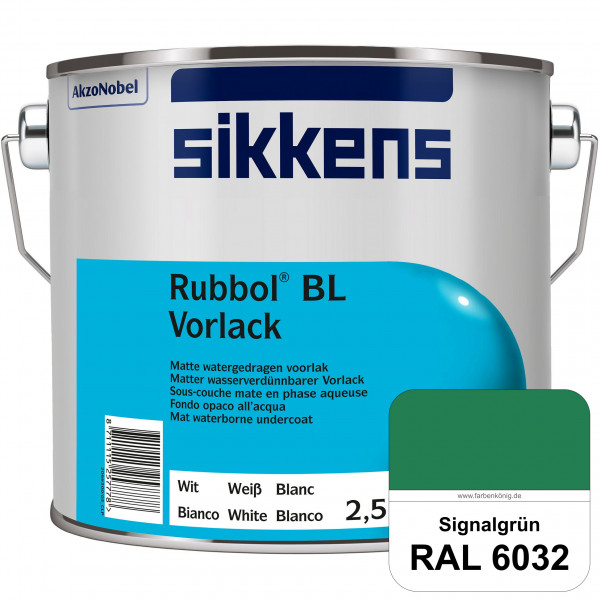 Rubbol BL Vorlack (RAL 6032 Signalgrün) Wasserbasierter, matter & umweltschonender Vorlack (innen)