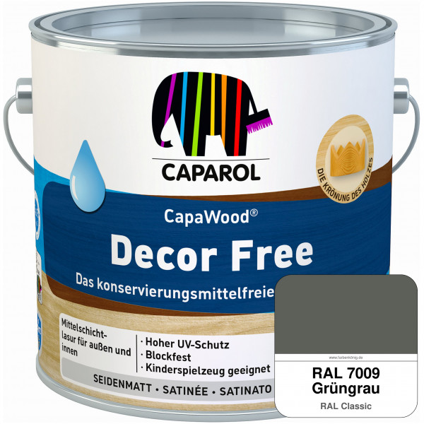 CapaWood® Decor Free (RAL 7009 Grüngrau) - ersetzt Capadur DecorLasur KF