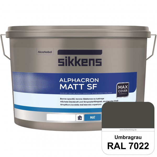 Alphacron Matt SF (RAL 7022 Umbragrau) stumpfmatte & hochwertige Premium-Wandfarbe (innen)
