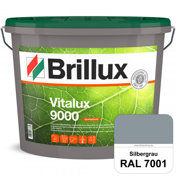 Vitalux 9000 (RAL 7001 Silbergrau) konservierungsmittelfreie Innendispersion für Kinder- & Schlafzim