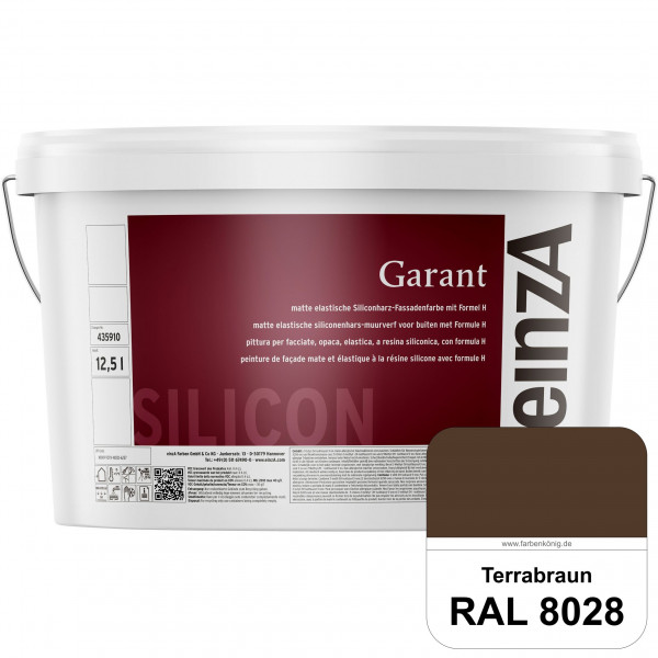 einzA Garant (RAL 8028 Terrabraun) elastische Siliconharz-Fassadenfarbe