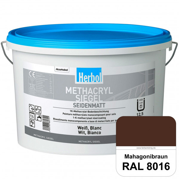 Methacryl Siegel (RAL 8016 Mahagonibraun) seidenmatte 1K-Beschichtung Böden (Innen & Außen)