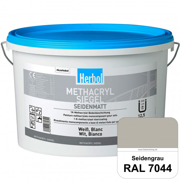 Methacryl Siegel (RAL 7044 Seidengrau) seidenmatte 1K-Beschichtung Böden (Innen & Außen)