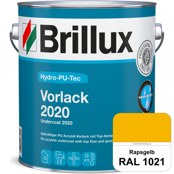 Hydro-PU-Tec Vorlack 2020 (RAL 1021 Rapsgelb) hochwertiger Vorlack für grundierte bzw. gespachtelten