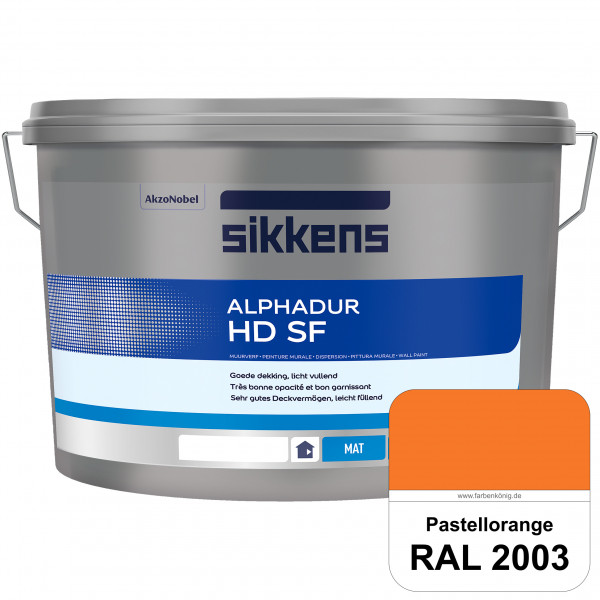 Alphadur HD SF (RAL 2003 Pastellorange) matte hochdeckende waschbeständige Innenwandfarbe
