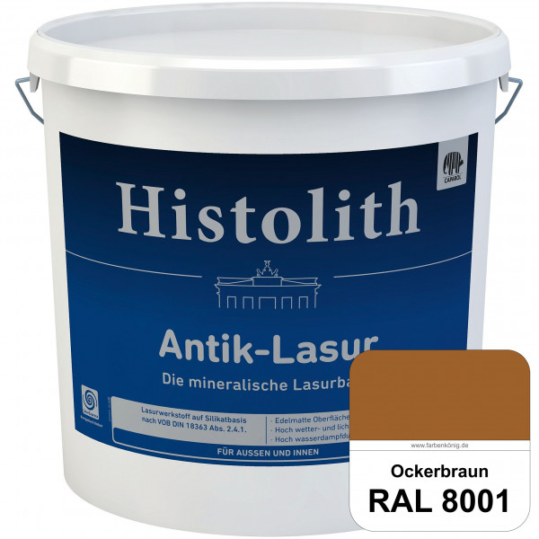 Histolith® Antik-Lasur (RAL 8001 Ockerbraun) Lasurkonzentrat nach dem Vorbild historischer Beschicht