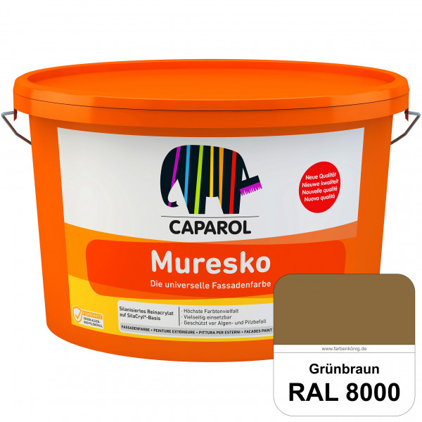 Muresko (RAL 8000 Grünbraun) Silanisierte Reinacrylat-Fassadenfarbe auf SilaCryl®-Basis