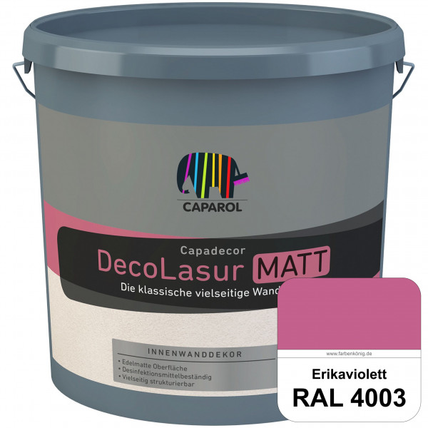Capadecor DecoLasur Matt (RAL 4003 Erikaviolett) Matte Lasurfarbe auf Dispersionsbasis (innen)