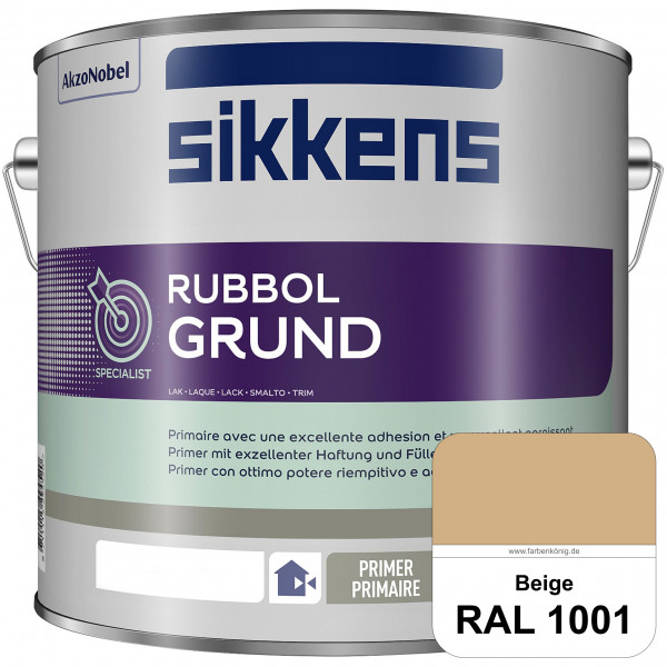 Rubbol Grund (RAL 1001 Beige) Seidenmatte Grund- und Zwischenbeschichtung auf Kunstharzbasis (innen