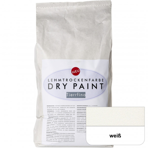DRY-PAINT Lehmtrockenfarbe - weiß