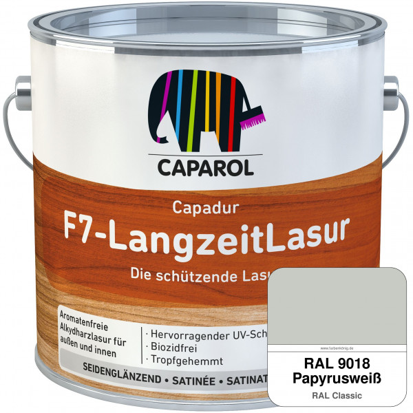 Capadur F7-LangzeitLasur (RAL 9018 Papyrusweiß)