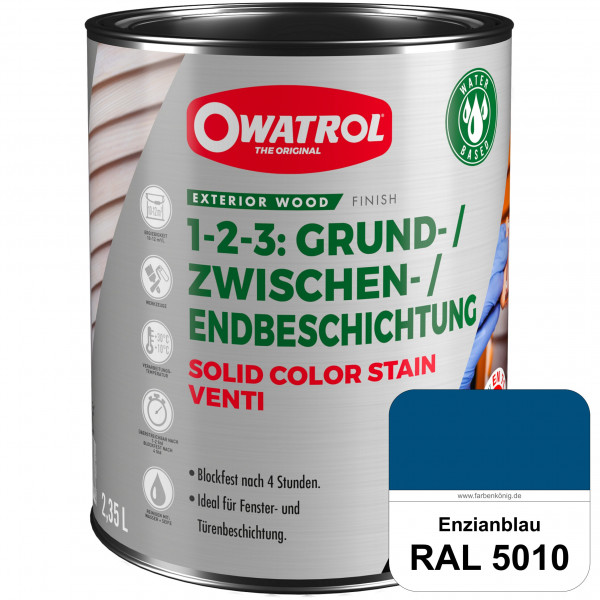 SOLID COLOR STAIN VENTI (RAL 5010 Enzianblau)
