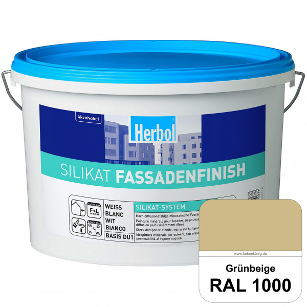 Silikat FassadenFinish (RAL 1000 Grünbeige) mineralische Fassadenfarbe für den natürlichen Fassadens