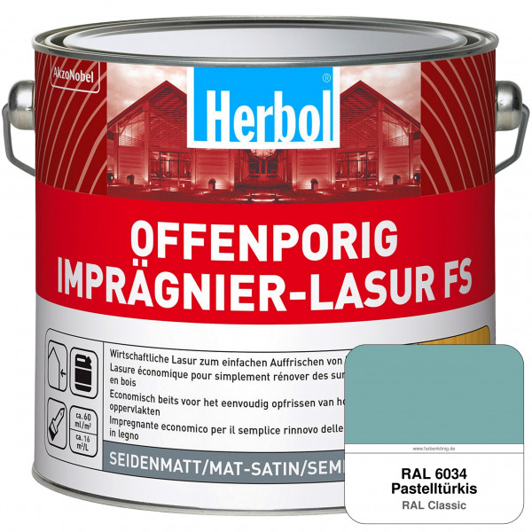 Offenporig Imprägnier-Lasur FS (RAL 6034 Pastelltürkis)
