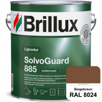 SolvoGuard 885 (RAL 8024 Beigebraun) deckende oder lasierende seidenmatte Alkydharz-Holzfarbe für au