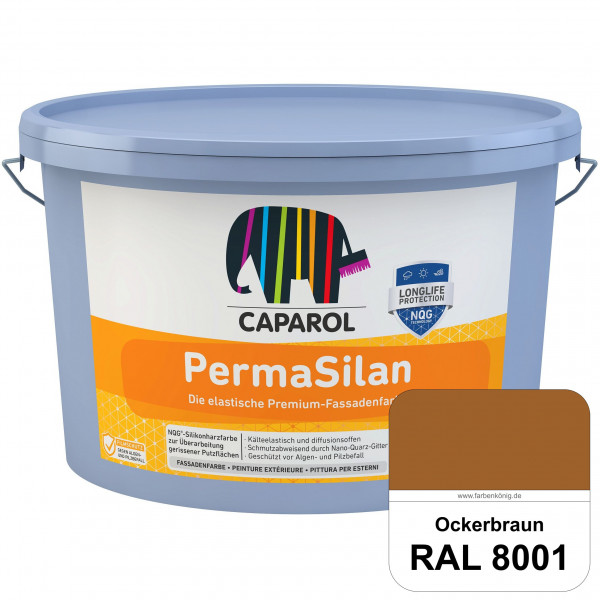 PermaSilan (RAL 8001 Ockerbraun) Elastische, diffusionsoffene Fassadenfarbe mit integrierter Nano-Qu