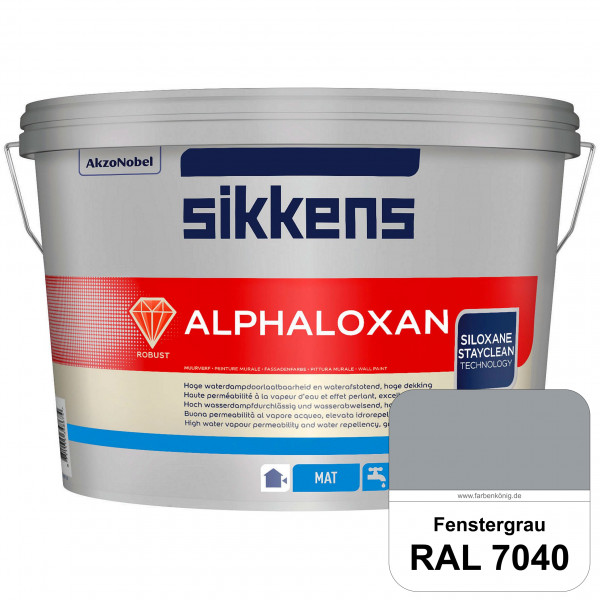 Alphaloxan (RAL 7040 Fenstergrau) Professionelle Siliconharz-Fassadenfarbe (außen)