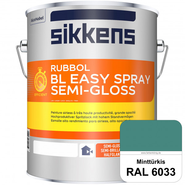 Rubbol BL Easy Spray (RAL 6033 Minttürkis) Seidenglänzender Airlesslack (außen & innen)