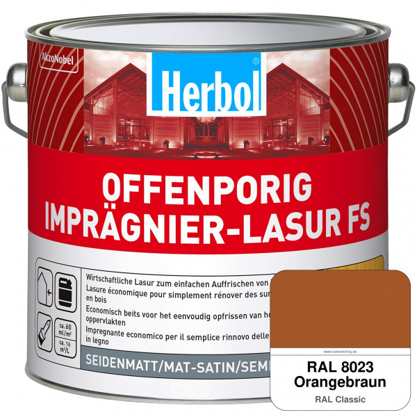 Offenporig Imprägnier-Lasur FS (RAL 8023 Orangebraun)