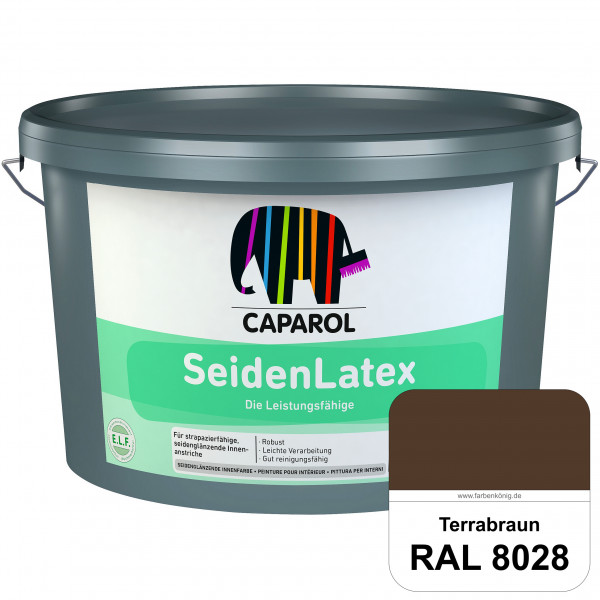 SeidenLatex ELF (RAL 8028 Terrabraun) strapazierfähige, scheuerbeständige und seidenmatte Latexfarbe