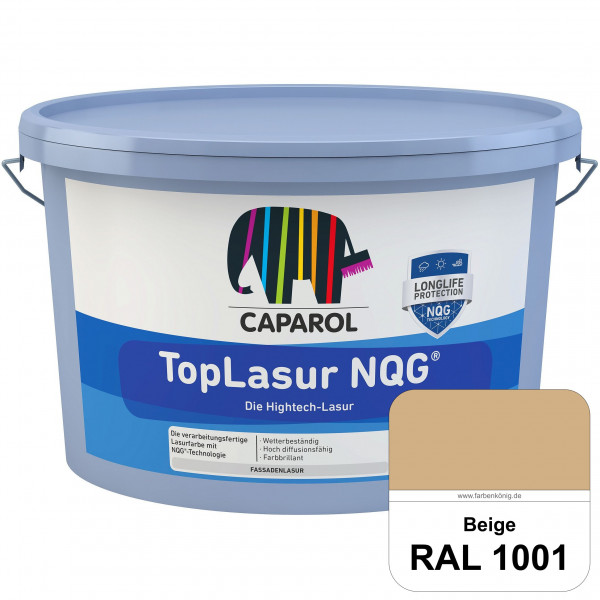 TopLasur NQG® (RAL 1001 Beige) Verarbeitungsfertige Lasur auf Basis der Nano-Quarz-Gitter Technologi