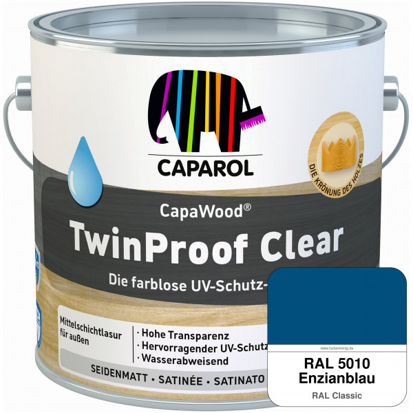 CapaWood® TwinProof Clear (RAL 5010 Enzianblau) - ersetzt Capadur TwinProof