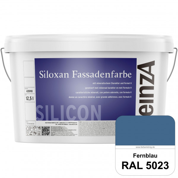 einzA Siloxan Fassadenfarbe (RAL 5023 Fernblau) Siliconvergütete Fassadenfarbe