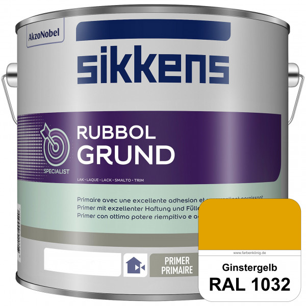 Rubbol Grund (RAL 1032 Ginstergelb) Seidenmatte Grund- und Zwischenbeschichtung auf Kunstharzbasis (