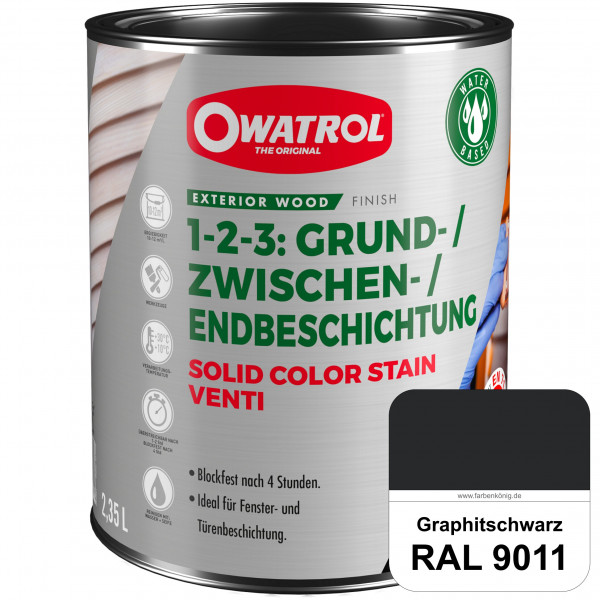 SOLID COLOR STAIN VENTI (RAL 9011 Graphitschwarz)