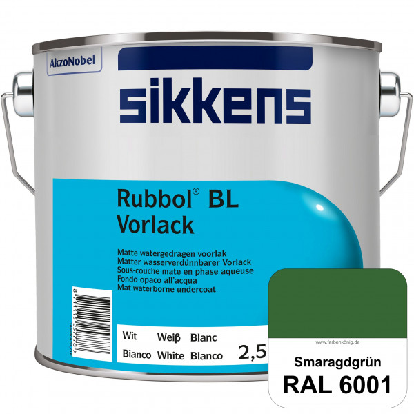 Rubbol BL Vorlack (RAL 6001 Smaragdgrün) Wasserbasierter, matter & umweltschonender Vorlack (innen)